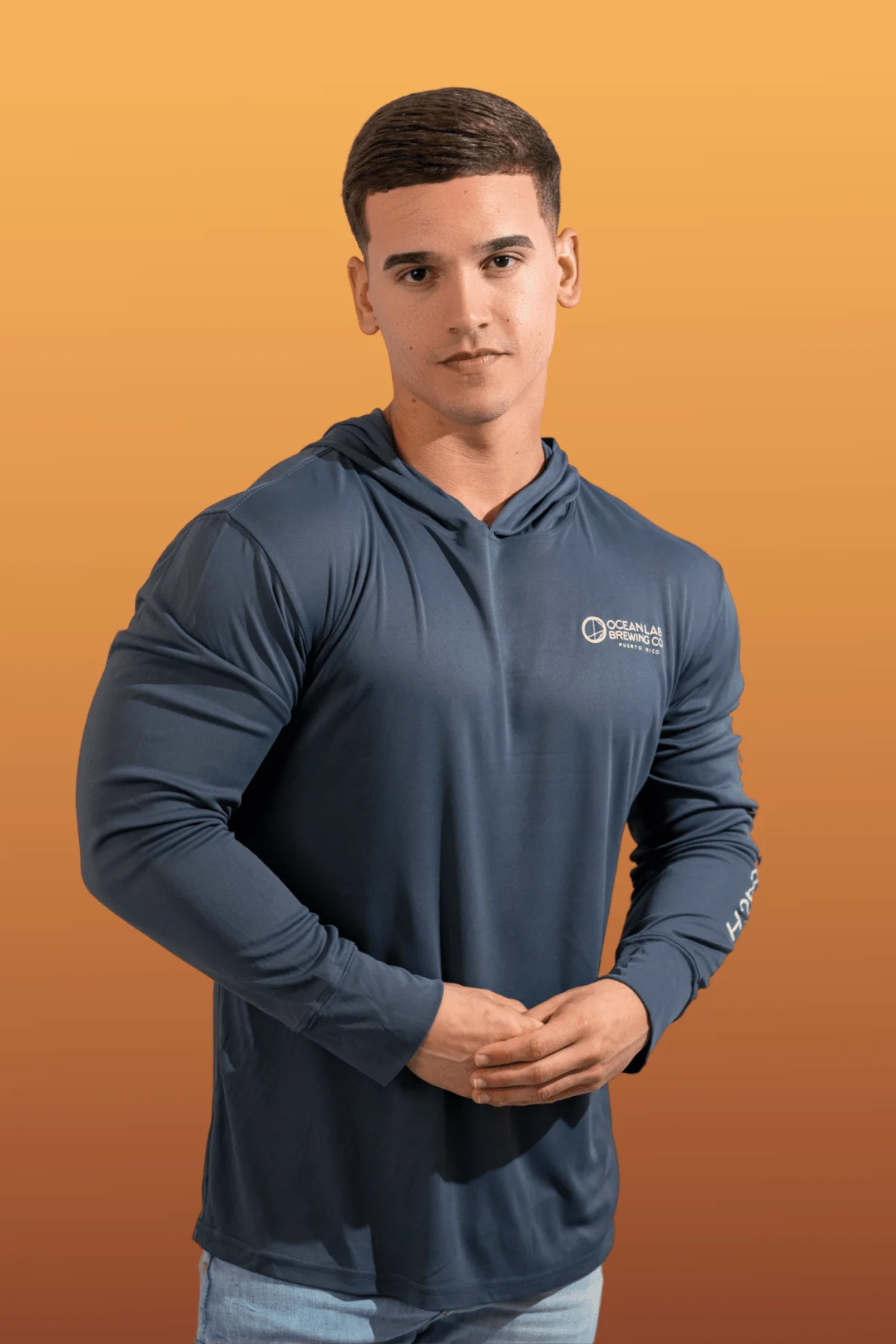 Pirate Paradise Hooded Rashguard - Storm Blue Black - Image 3
