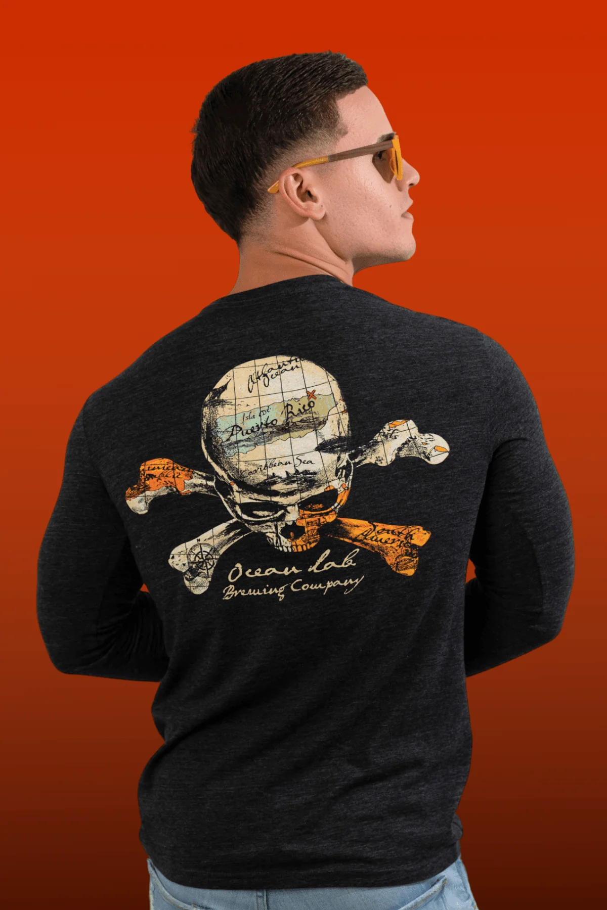 Pirate Paradise Tri-Blenad Long Sleeve T-Shirt - Image 7