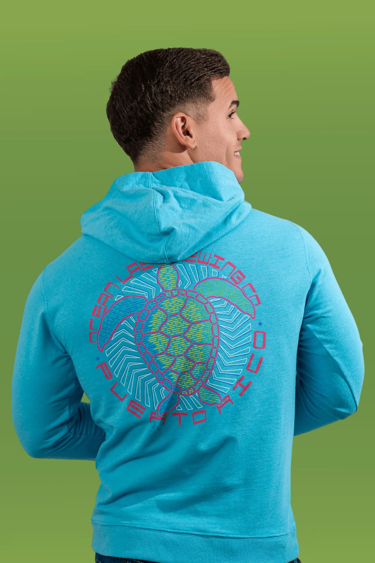 Retro Turtle Fleece Hoodie