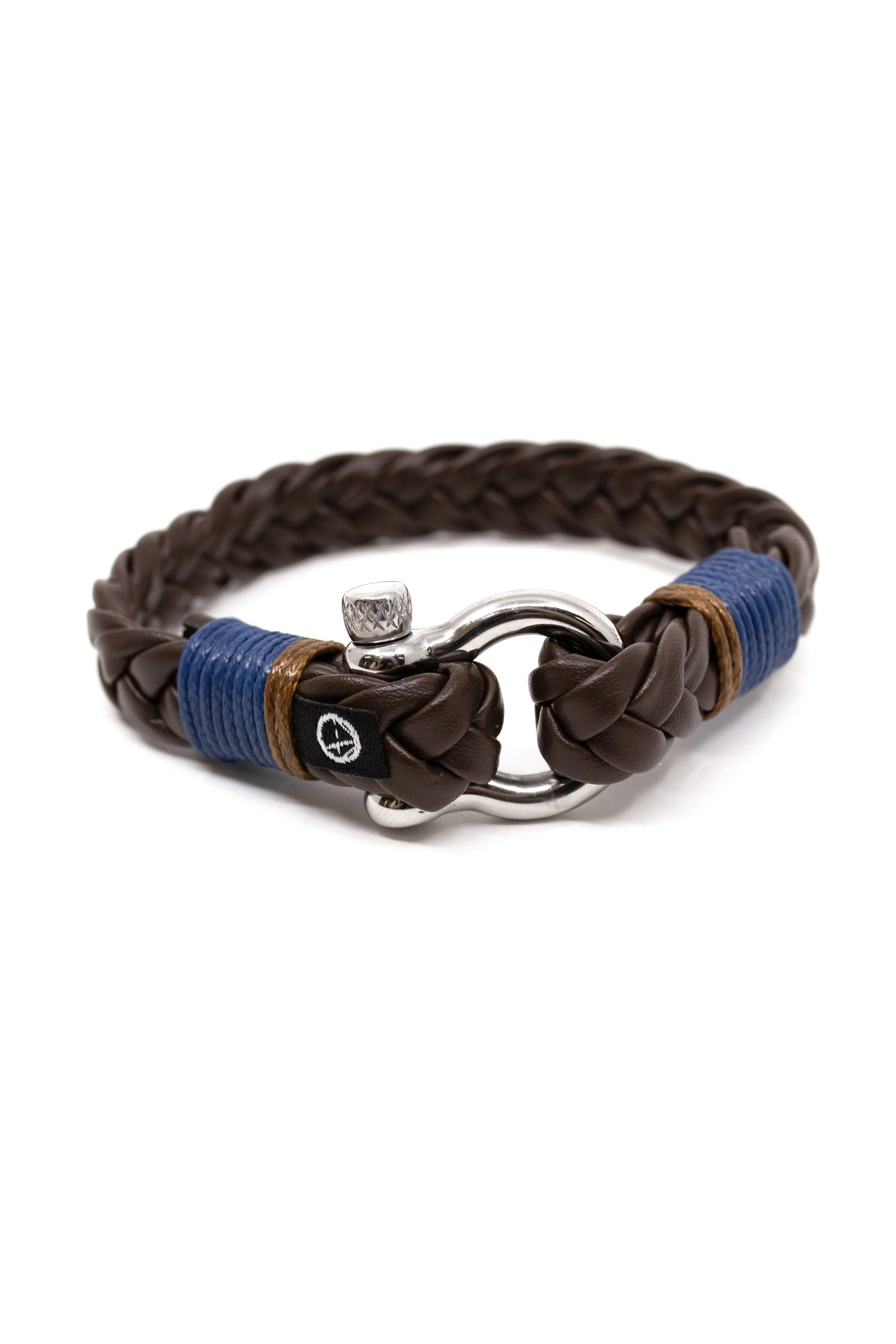 Shackle Braid Leather Ocean Lab Bracelet - Image 5
