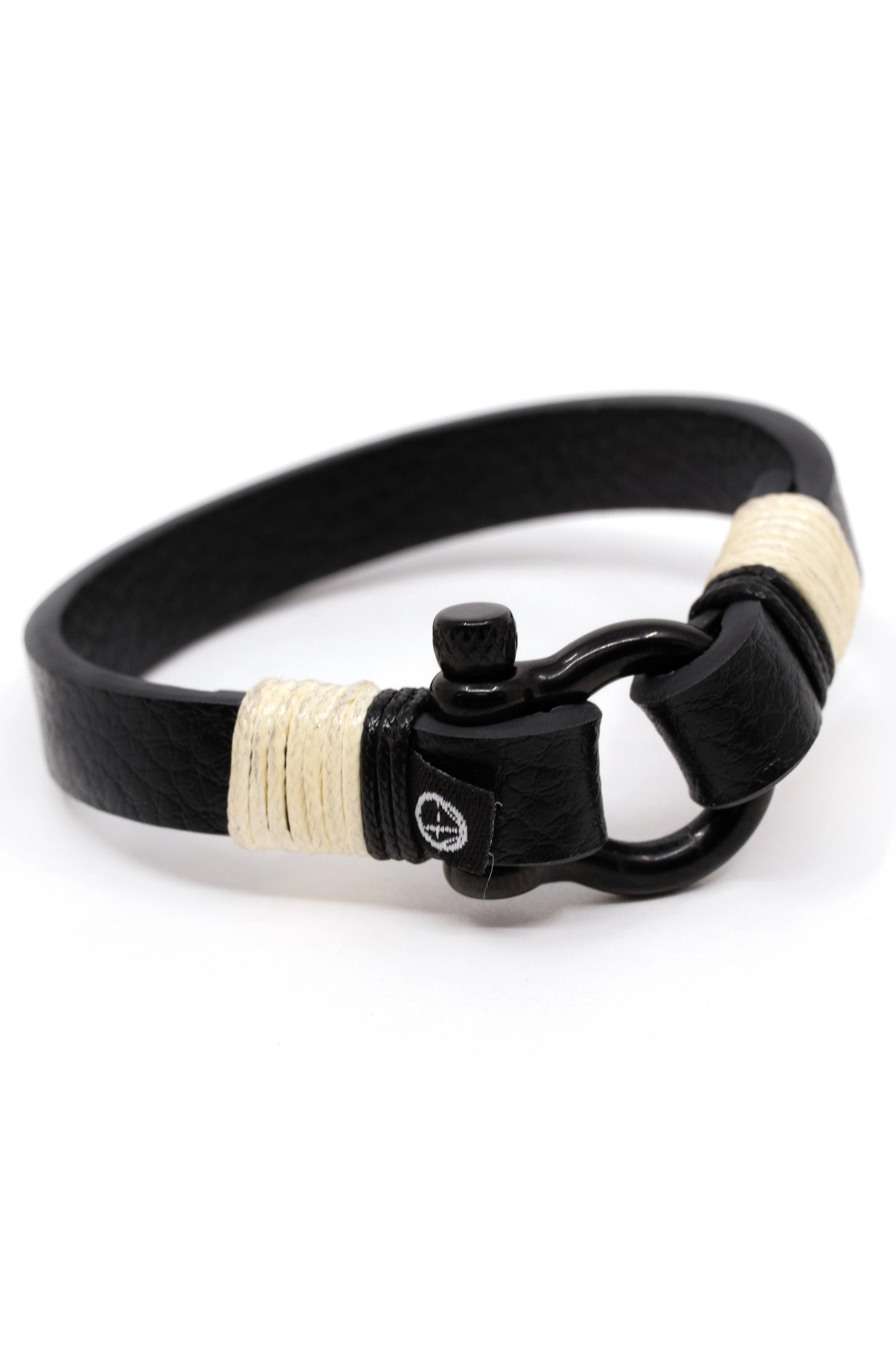 Shackle Leather Ocean Lab Bracelet - Image 4