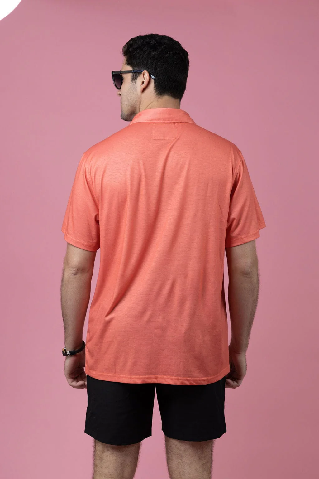 Short Sleeve Polo - Coral - Image 2