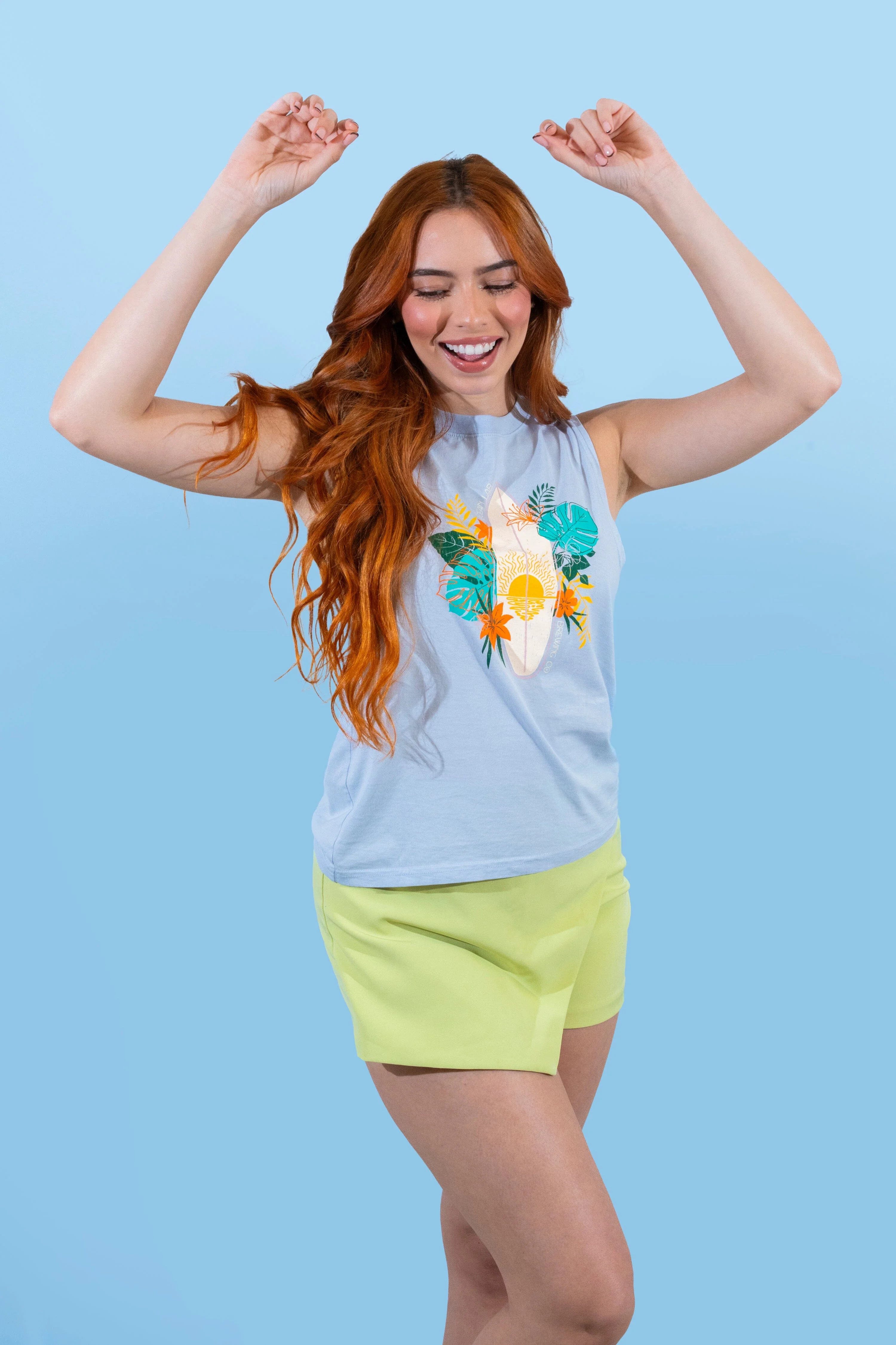 Tropical Surf Crew Tank Top