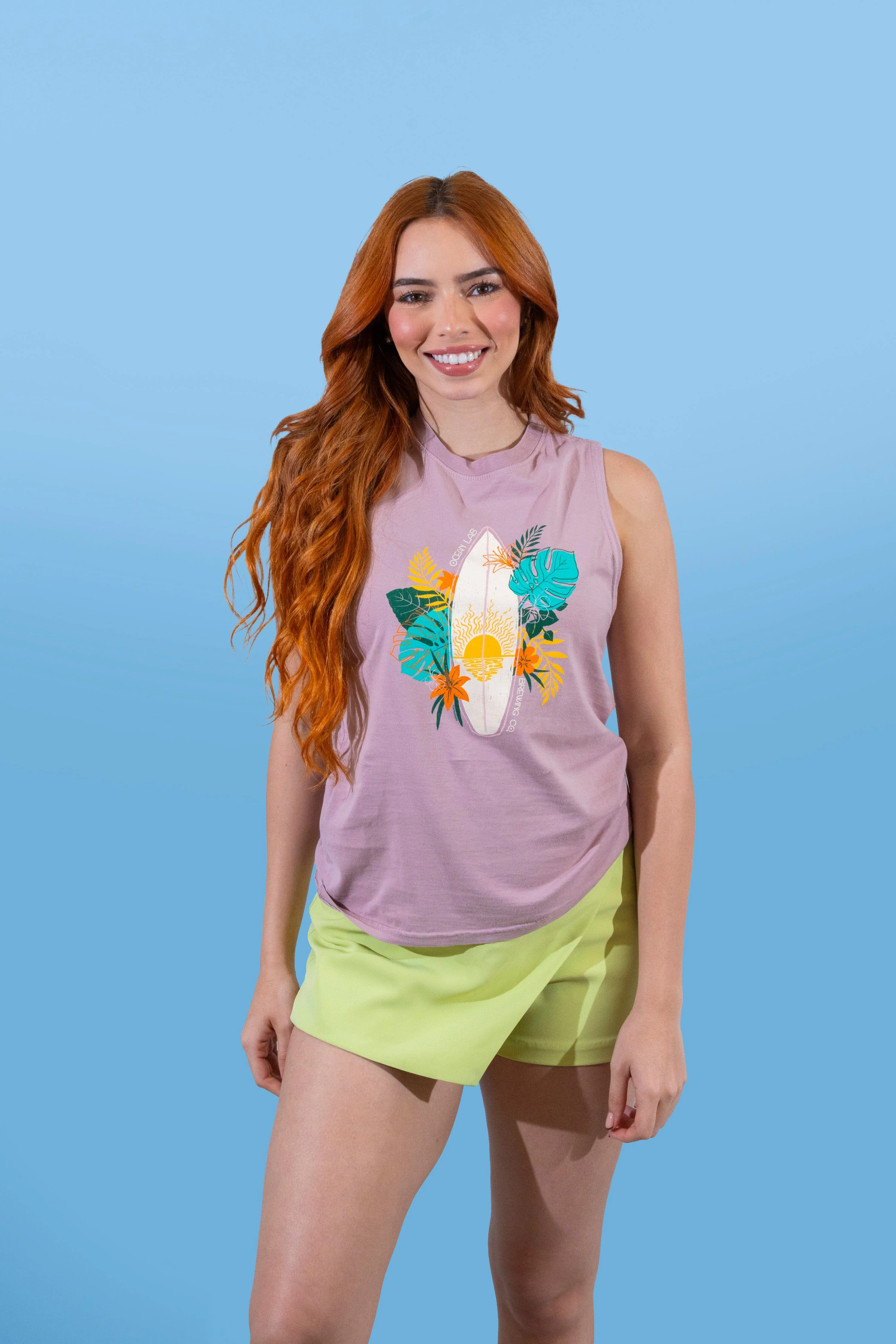 Tropical Surf Crew Tank Top - Image 7