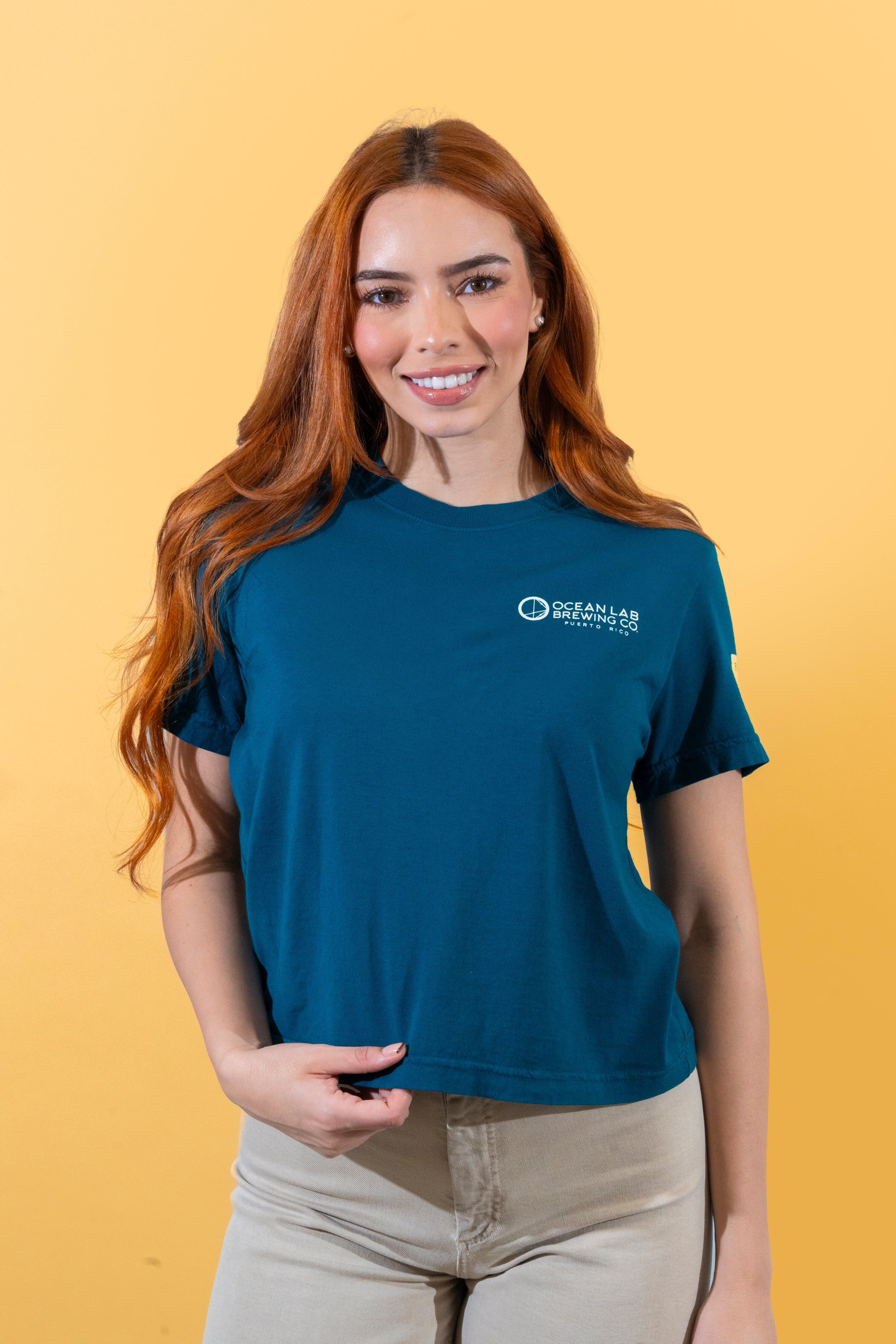 Tropical Surf Cropped Ladies Tee - Image 5