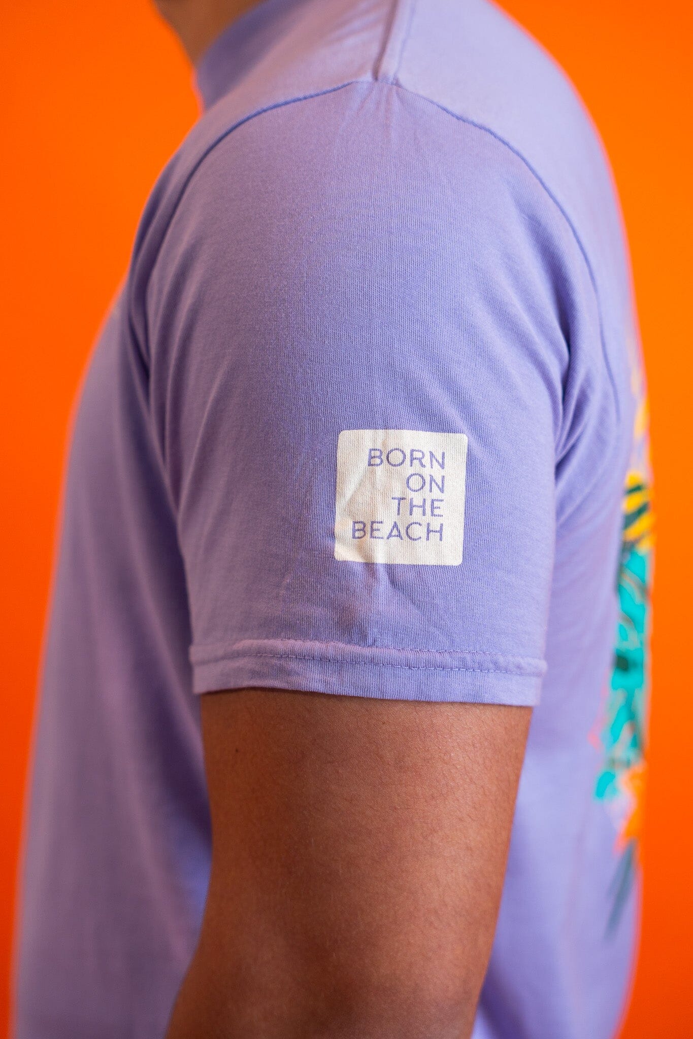 Tropical Surf Short Sleeve T-Shirt - Alpine Aster - Image 4