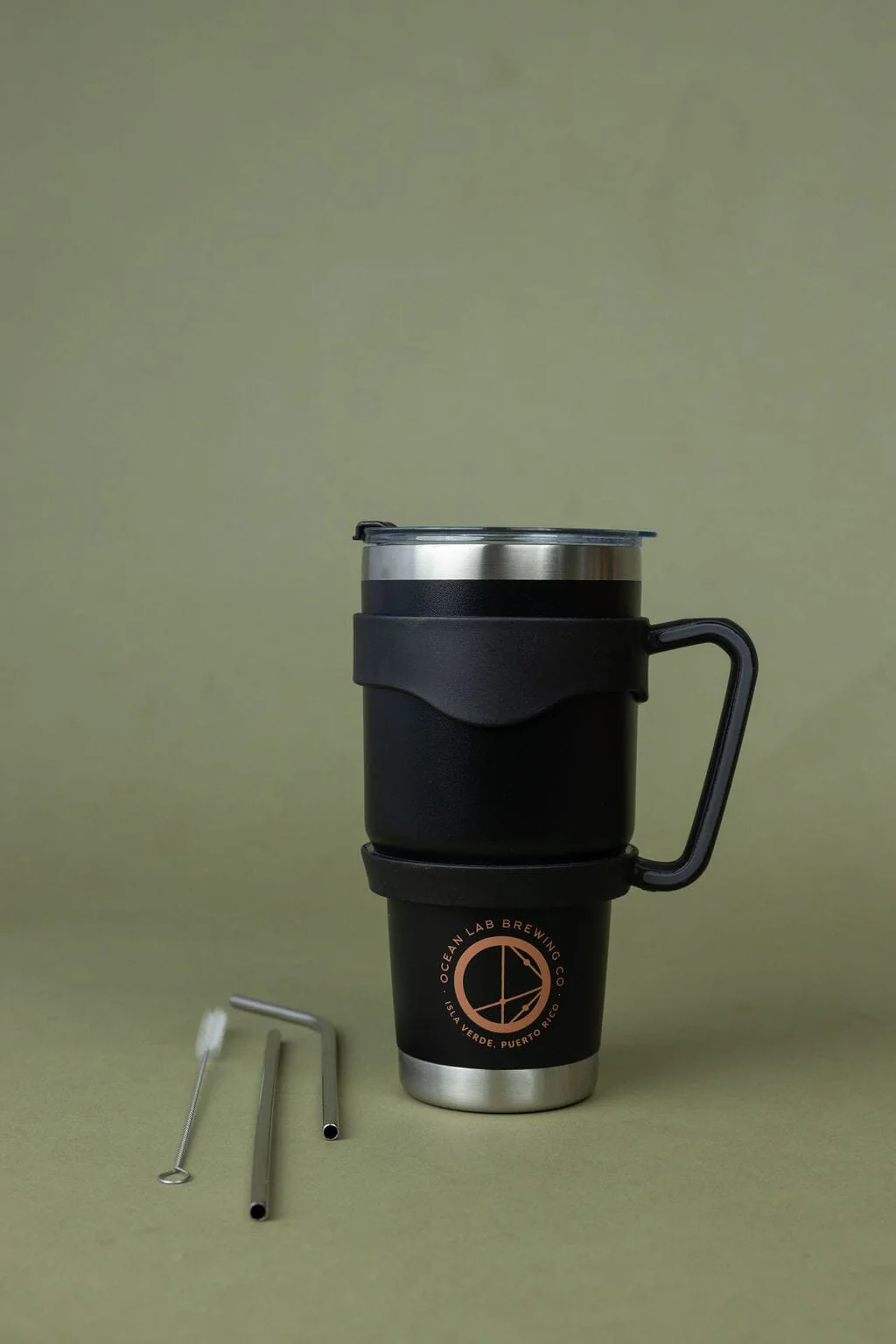 Tumbler Set 30oz - Black & Coral