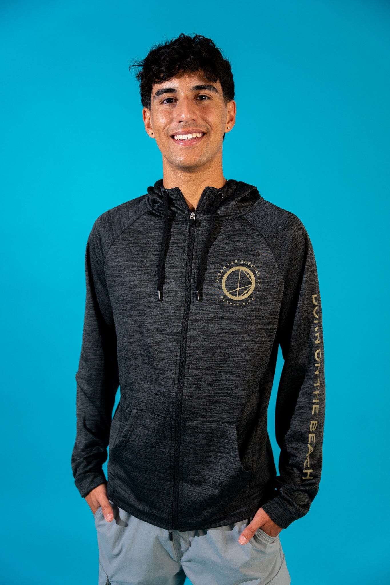 Zipper Hooded Sweatshirt - Heather Camo - Image 4