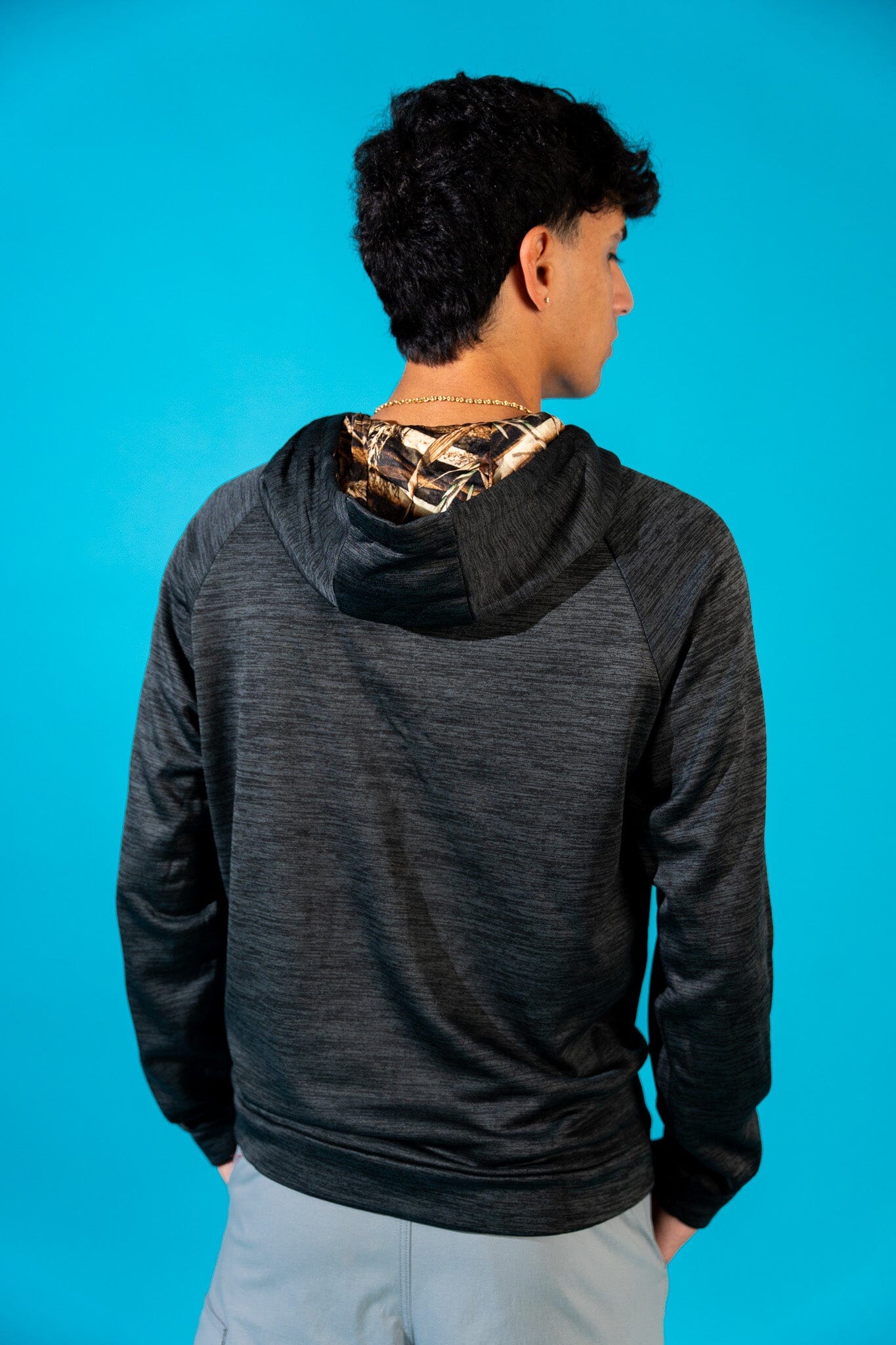 Zipper Hooded Sweatshirt - Heather Camo - Image 5